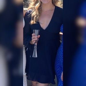 B. Darlin navy chiffon dress